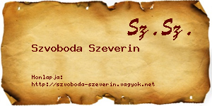 Szvoboda Szeverin névjegykártya